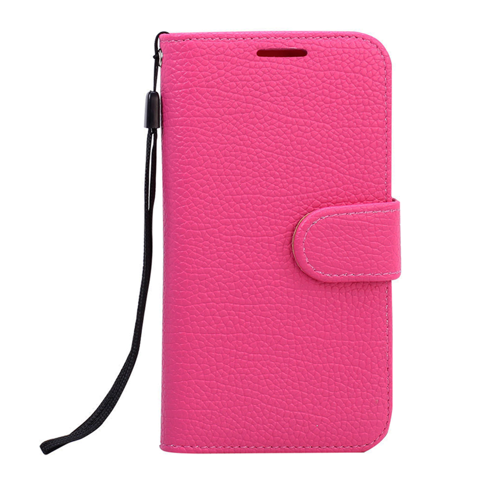 Samsung Galaxy S6 Classic Flip Leather WALLET Case with Strap (Hot Pink)